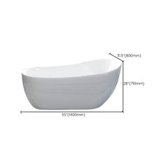 Antique Finish Single Slipper Bathtub Modern Soaking Oval Bathtub Bathtubs