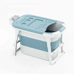 Modern Foldable Bath Tub for Adults - Space-Saving Design with Insulation Lid