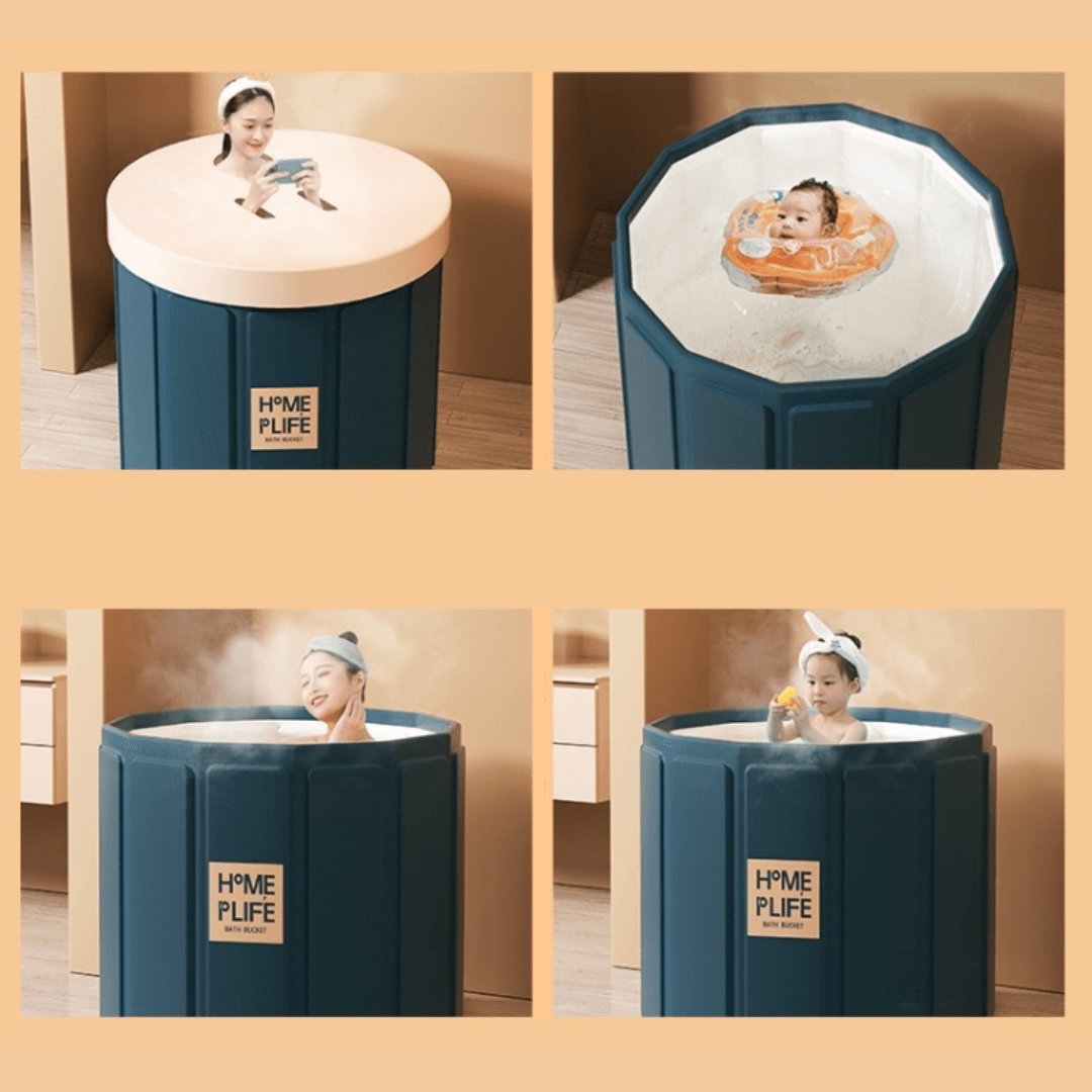 Quick Assembly Portable Bath Bucket for All Ages - Enjoy Soothing Baths Anytime, Anywhere