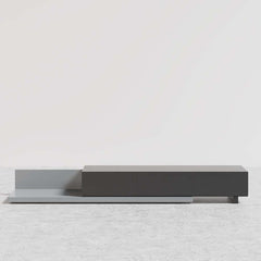 Black Pine Wood Freestanding TV Stand For 80 Inch TVs