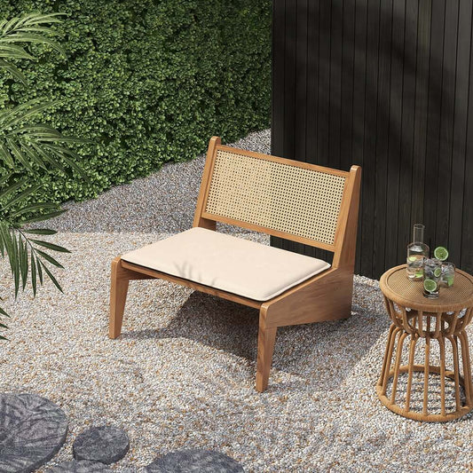 Boho Outdoor Lounge Chair with Waterproof Upholstery and Removable Cushions Main Product Image