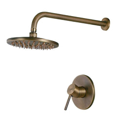 Brewst Antique Brass Fixed Rain Showerhead System