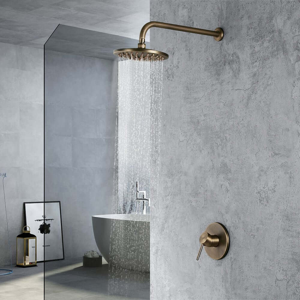 Brewst Antique Brass Fixed Rain Showerhead System Main Product Image