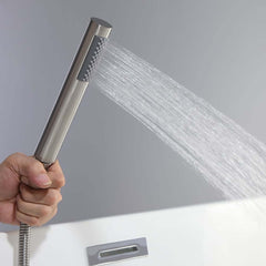 Brewst Freestanding Bathtub Faucet with Hand Shower in Brushed Nickel