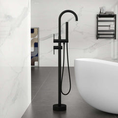 Brewst Freestanding Bathtub Faucet with Hand Shower in Matte Black