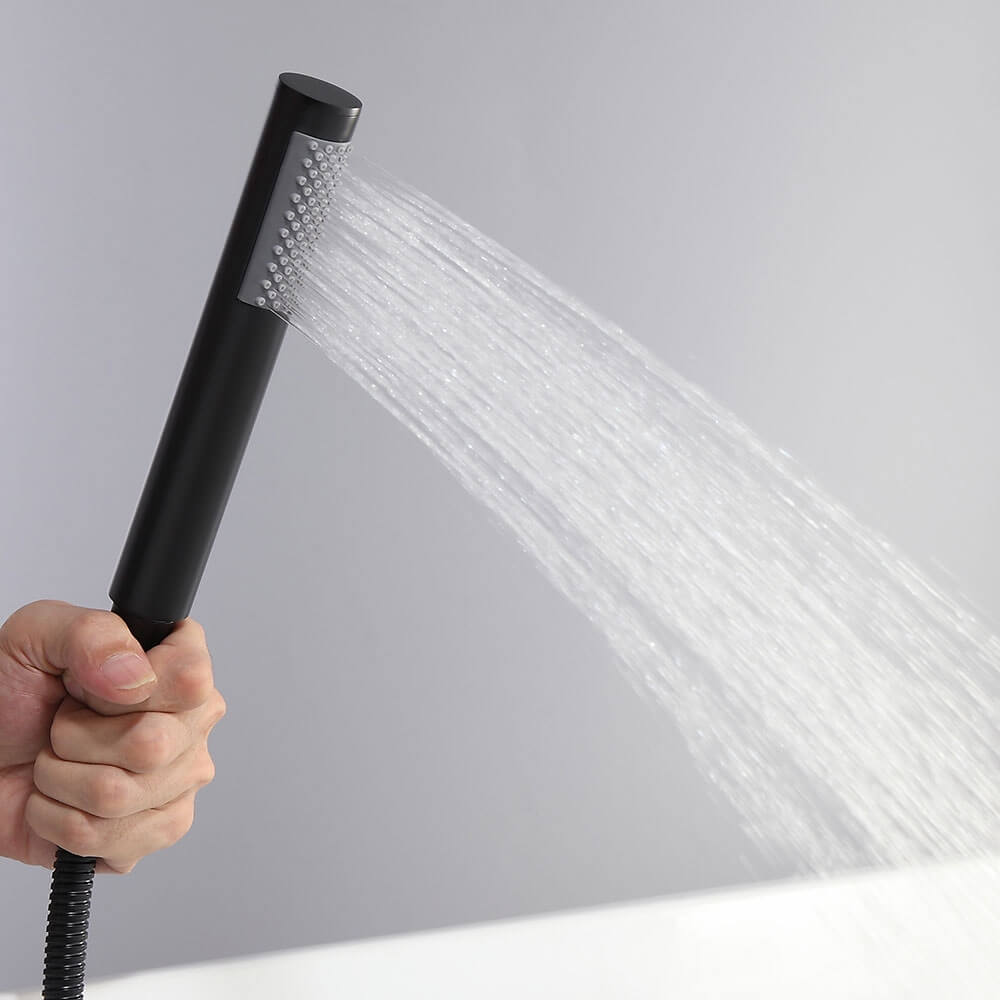Brewst Freestanding Bathtub Faucet with Hand Shower in Matte Black