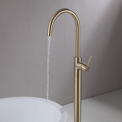 Brewst Modern Brass Floor Mounted Bathtub Faucet