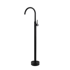 Brewst Modern Freestanding Bathtub Faucet in Matte Black Brass