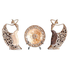 Brown Resin Novelty Sculpture Set for Living Room Decor