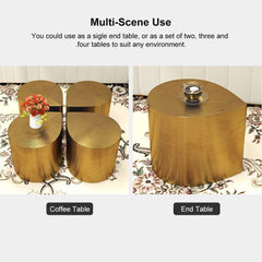 Brushed Gold Metal Modern Novelty Side Table