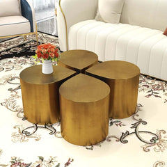 Brushed Gold Metal Modern Novelty Side Table