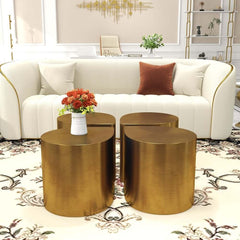 Brushed Gold Metal Modern Novelty Side Table