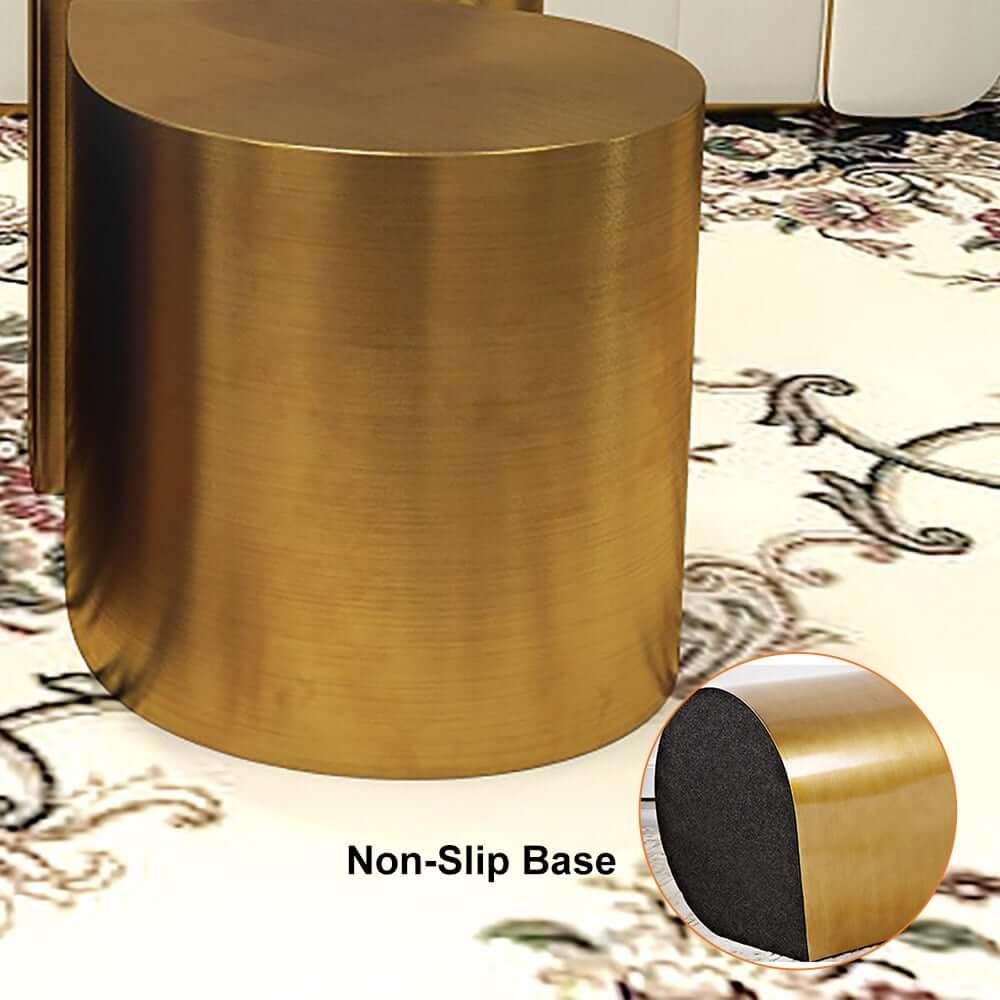 Brushed Gold Metal Modern Novelty Side Table