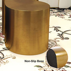 Brushed Gold Metal Modern Novelty Side Table