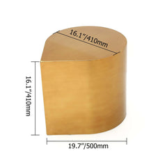 Brushed Gold Metal Modern Novelty Side Table Dimensions