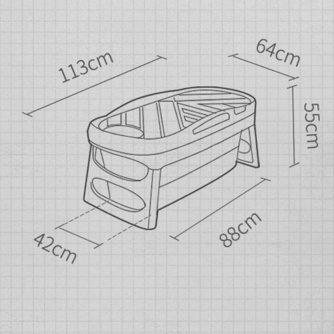 High-Quality Foldable Bath Tub - Perfect Relaxation Solution for Small Spaces