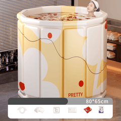 Foldable Adult & Kids Bathing Tub - Cute Panda Design with Excellent Insulation