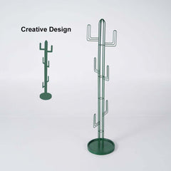 Cactus-Shaped Metal Coat Rack - Modern Freestanding Design