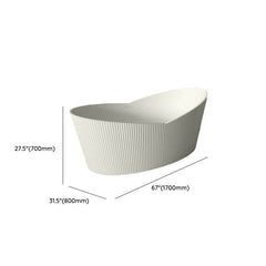 Modish Lucite Oval Freestanding Bathtub with Double Slipper Soaking Design Bathtubs