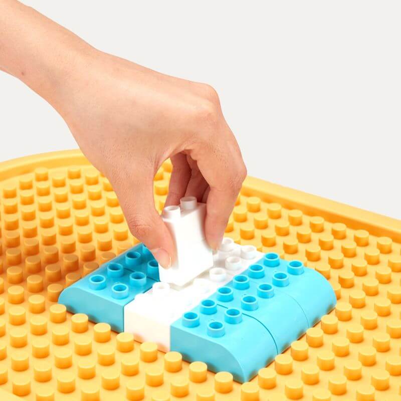 Cartoon-Themed Plastic Toy Organizer with Playtop Lid