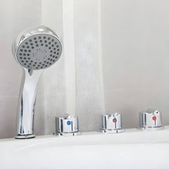 Modern Acrylic White Corner Soaking Bathtub with Drain Assembly Included - 31.5"L x 31.5"W x 22"H Tub Bathtubs