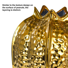 Ceramic Gold Abstract Vase for Indoor Residential Use