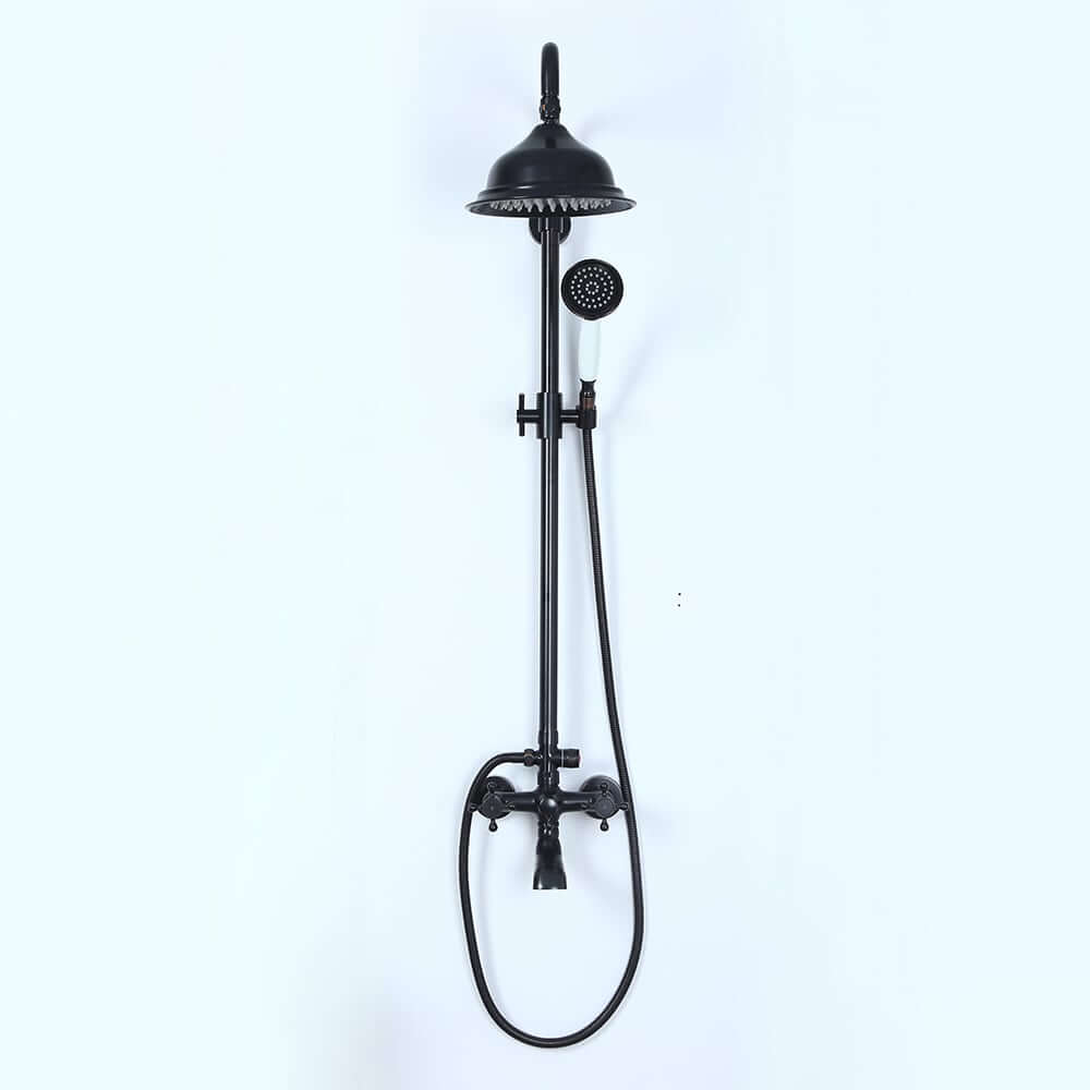 Chester Antique Black Brass Wall Mounted Shower System with Hand Shower