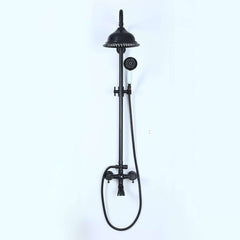 Chester Antique Black Brass Wall Mounted Shower System with Hand Shower
