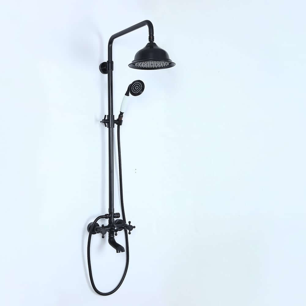 Chester Antique Black Brass Wall Mounted Shower System with Hand Shower