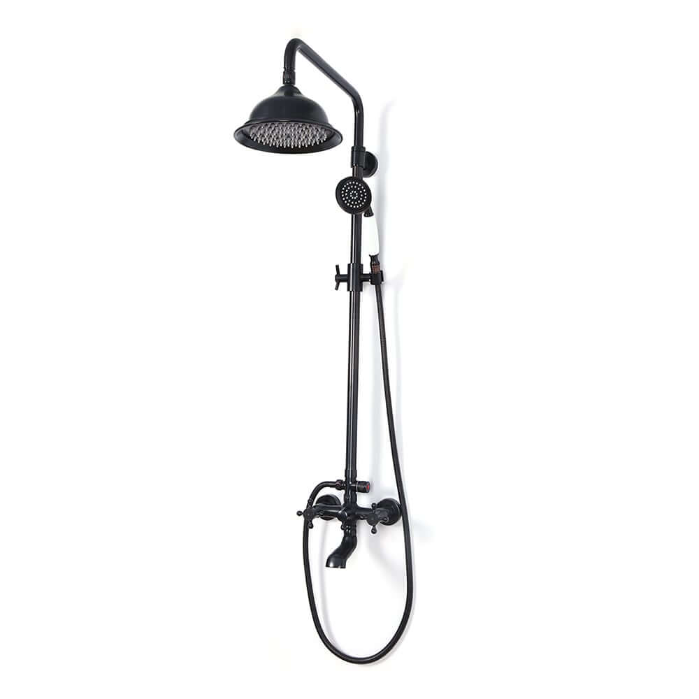 Chester Antique Black Brass Wall Mounted Shower System with Hand Shower