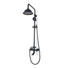 Chester Antique Black Brass Wall Mounted Shower System with Hand Shower