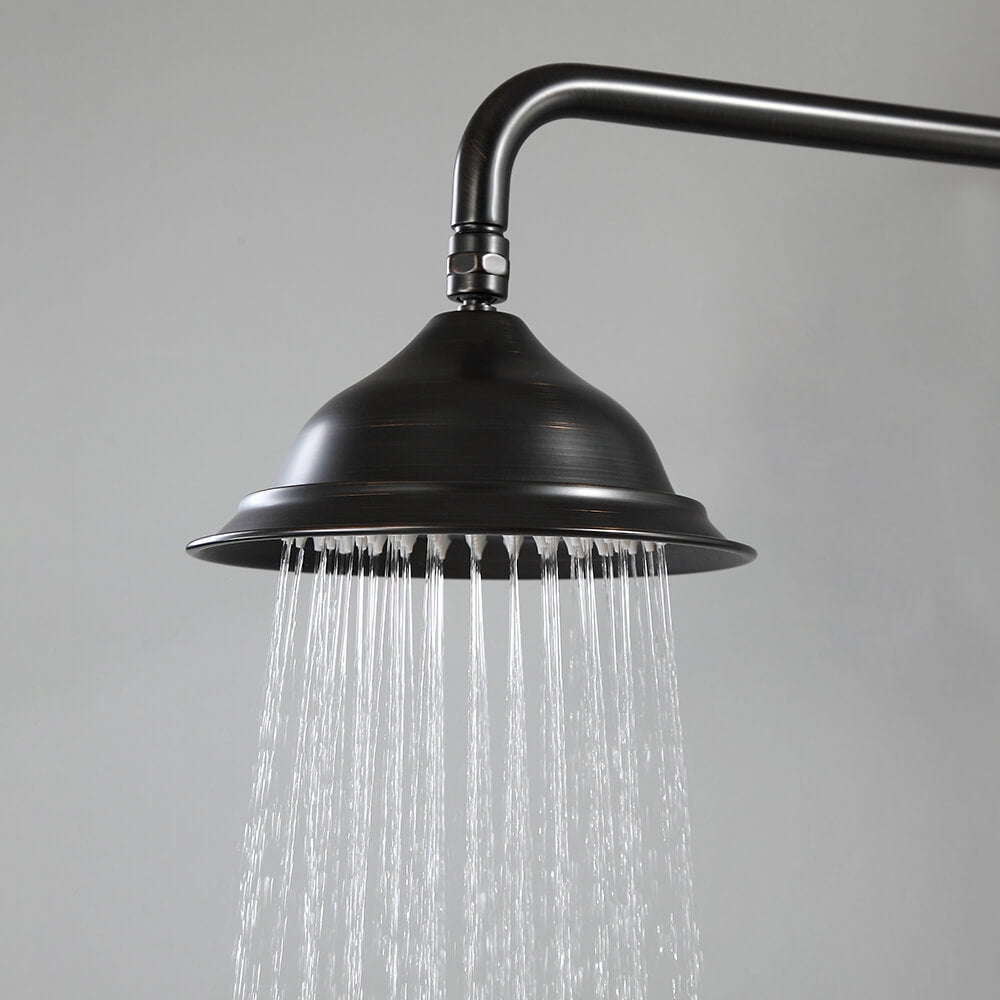 Chester Antique Black Brass Wall Mounted Shower System with Hand Shower