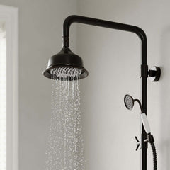 Chester Antique Black Brass Wall Mounted Shower System with Hand Shower
