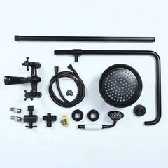 Chester Antique Black Brass Wall Mounted Shower System with Hand Shower