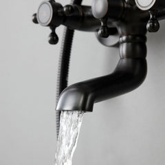 Chester Antique Black Brass Wall Mounted Shower System with Hand Shower