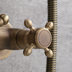 Chester Collection Wall Mounted Brass Tub Filler with Hand Shower