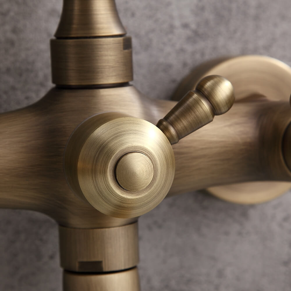 Chester Collection Wall Mounted Brass Tub Filler with Hand Shower