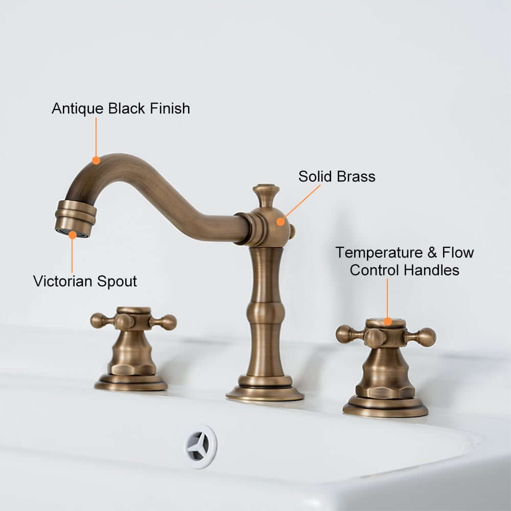 Chester Traditional Widespread Bathroom Faucet in Chrome