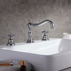Chester Traditional Widespread Bathroom Faucet in Chrome Main Product Image