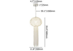 Chrome Crystal Jellyfish Art Chandelier - Unique Pendant Lighting Dimensions