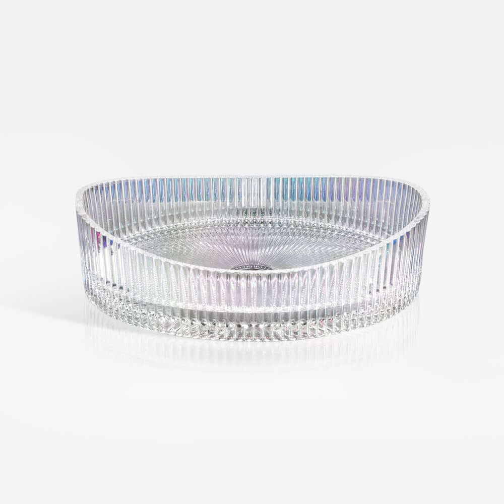 Clear Glass Oval Vessel Sink - Modern Luxury Bathroom Design