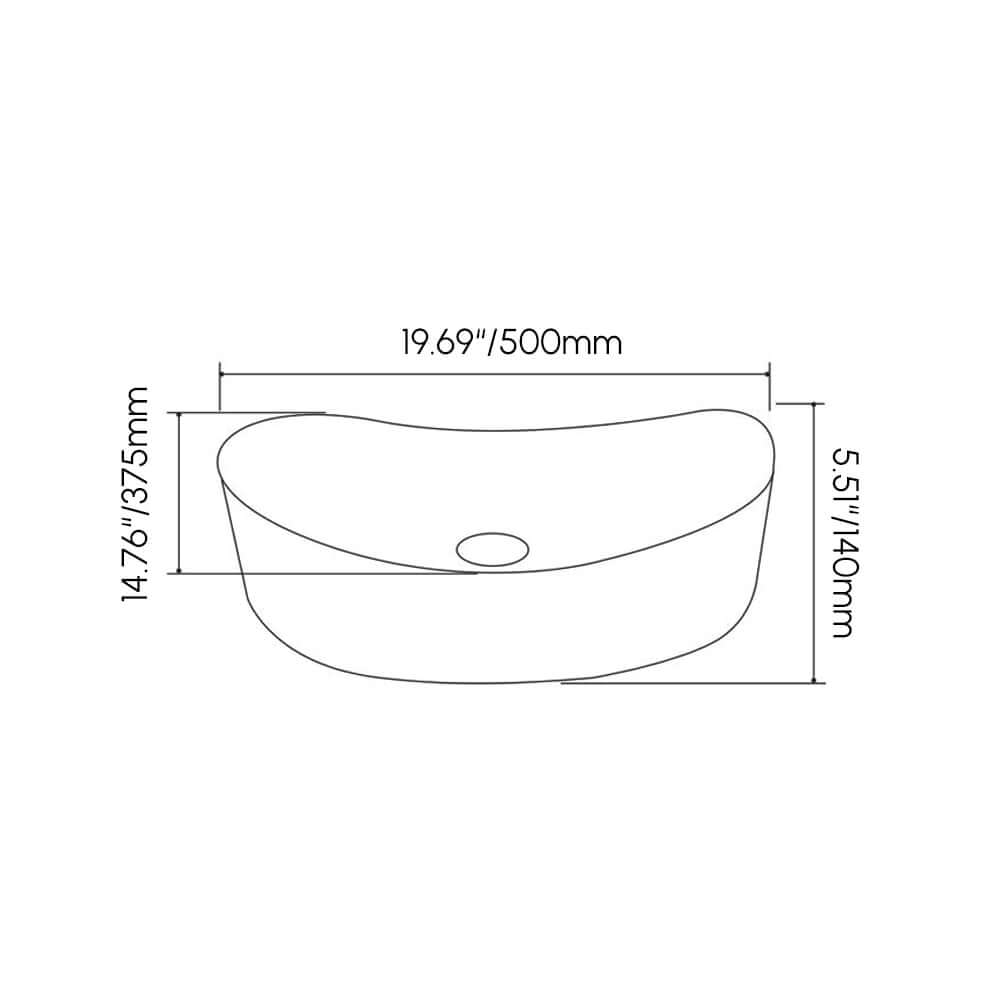 Clear Glass Oval Vessel Sink - Modern Luxury Bathroom Design Dimensions
