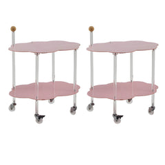 Cloud-Inspired Acrylic Accent Table with Storage Base