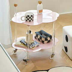Cloud-Inspired Acrylic Accent Table with Storage Base