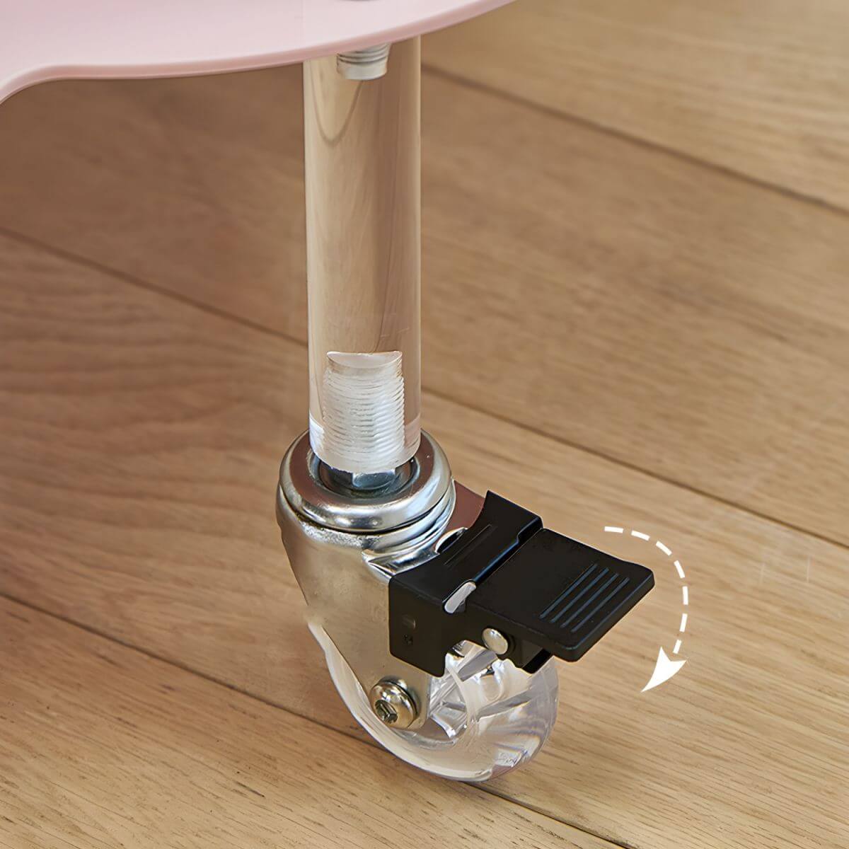 Cloud-Inspired Acrylic Accent Table with Storage Base