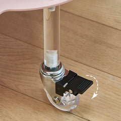 Cloud-Inspired Acrylic Accent Table with Storage Base