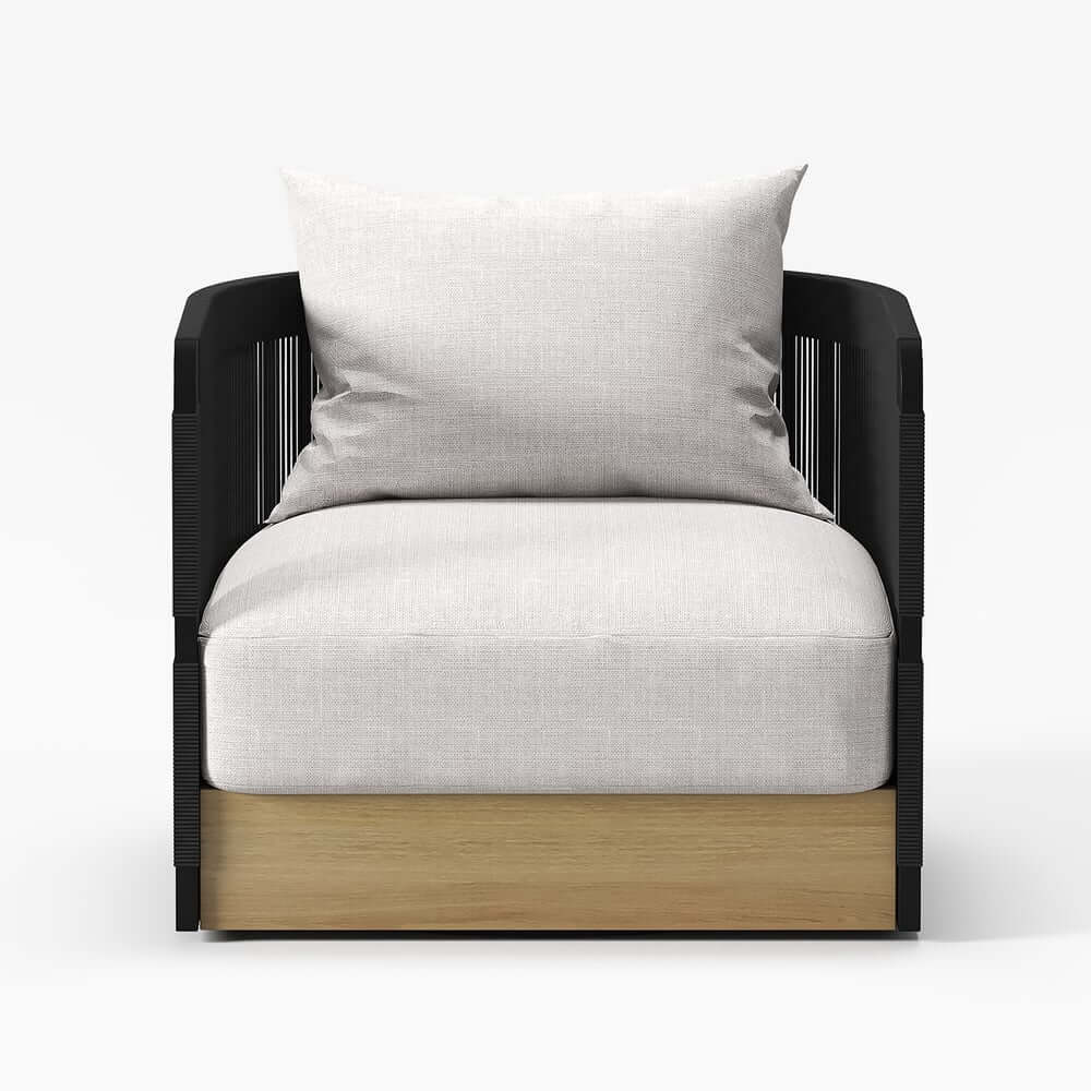 Coastal Aluminum Outdoor Furniture Set with Swivel Chairs and Table