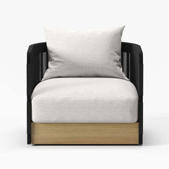 Coastal Aluminum Outdoor Furniture Set with Swivel Chairs and Table