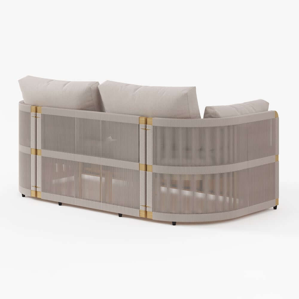 Coastal Aluminum Outdoor Furniture Set with Swivel Chairs and Table