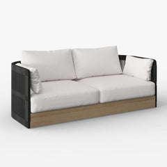 Coastal Aluminum Outdoor Furniture Set with Swivel Chairs and Table